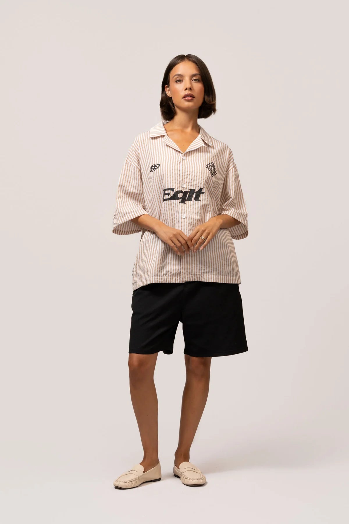 JERSEY BOXY SHIRT BEIGE