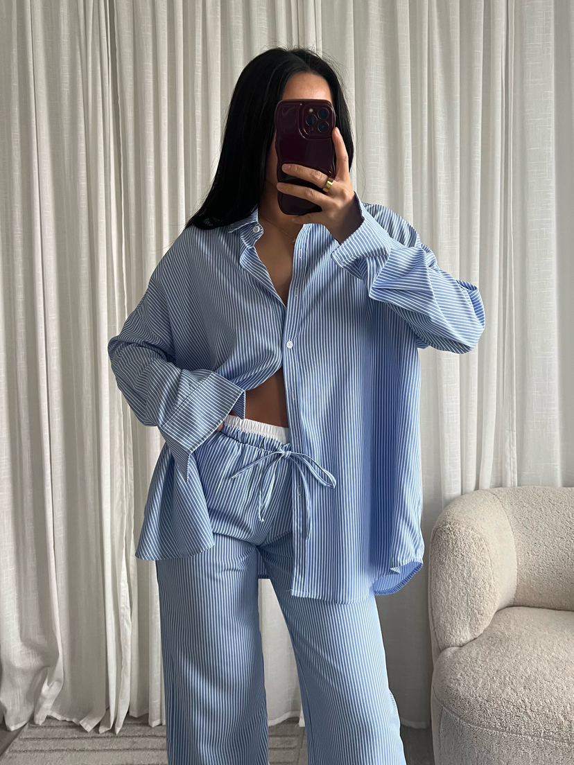 Loungewear Blouse Lara - Light blue