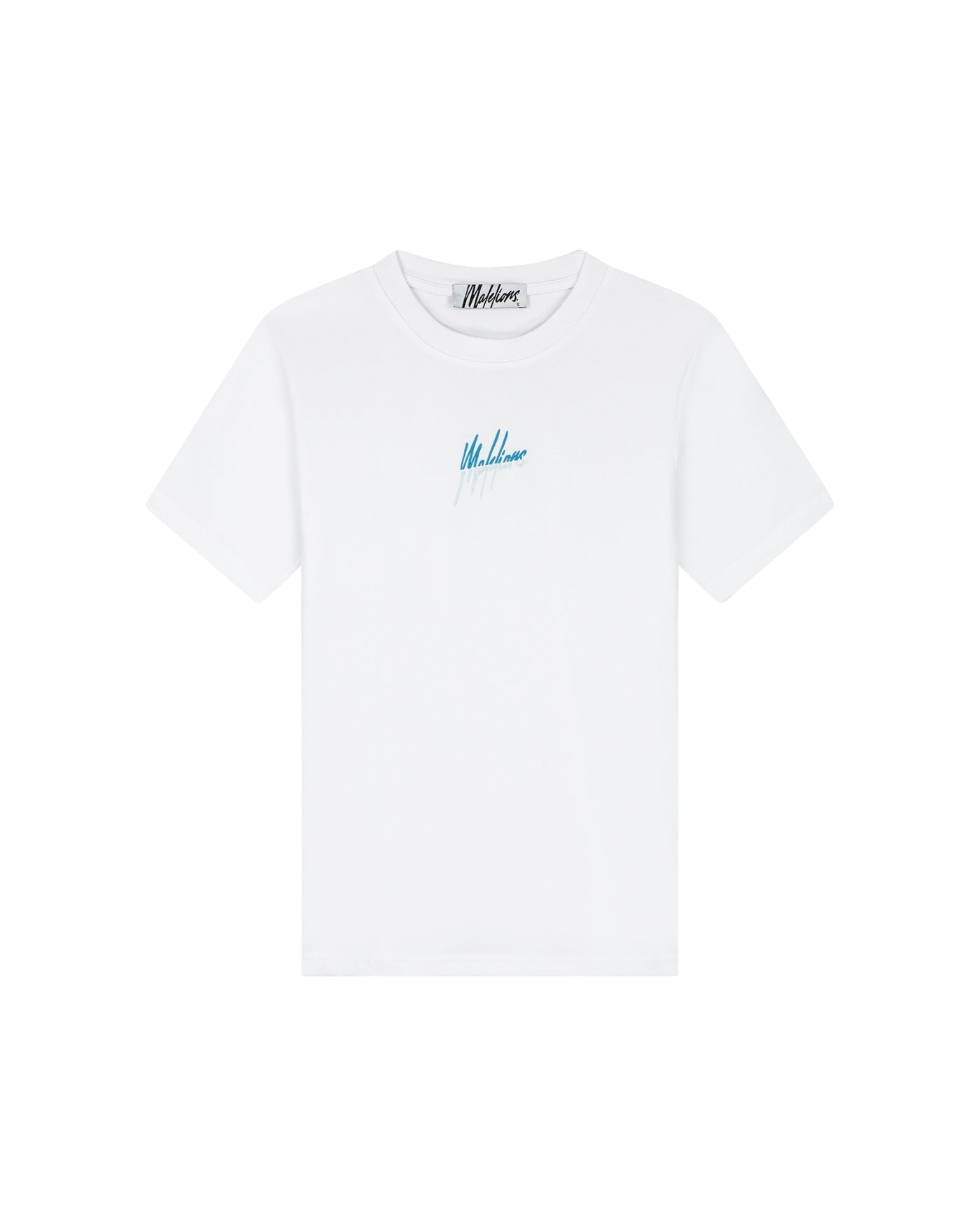 Malelions Women Kiki T-Shirt | White/Azzurro