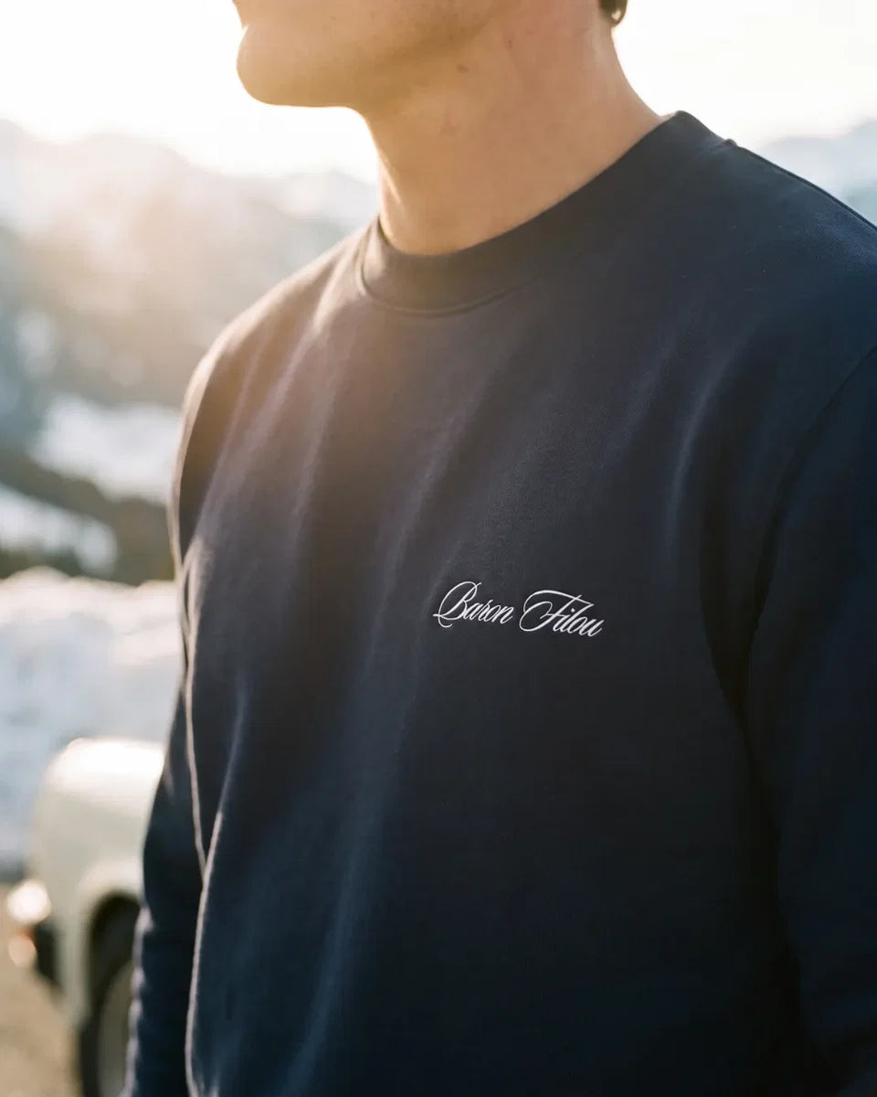 Backprint Pullover Filou 187 Chalet Owners Club BARON Oxford Blue
