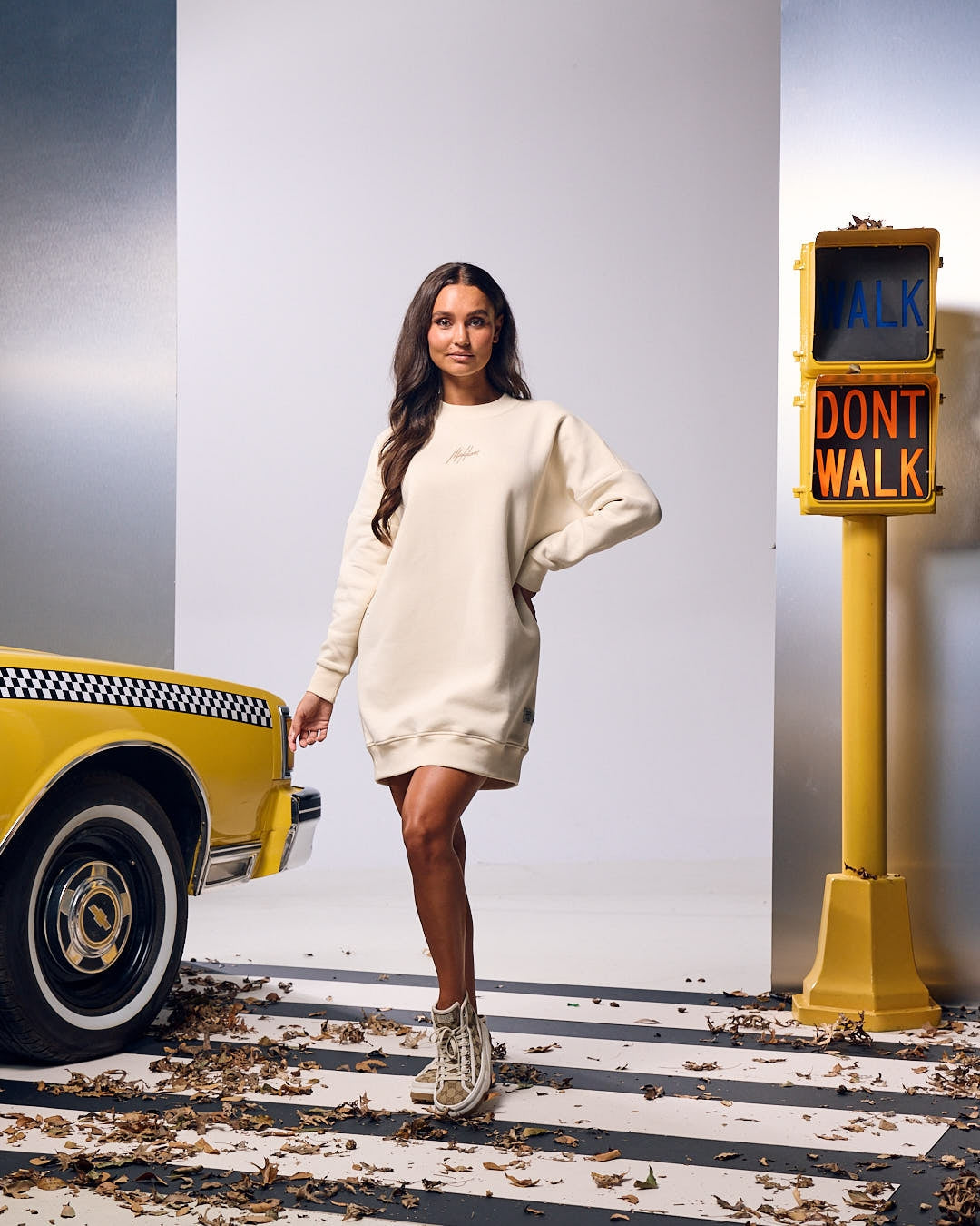 Malelions Women Kylie Sweater Dress | Beige