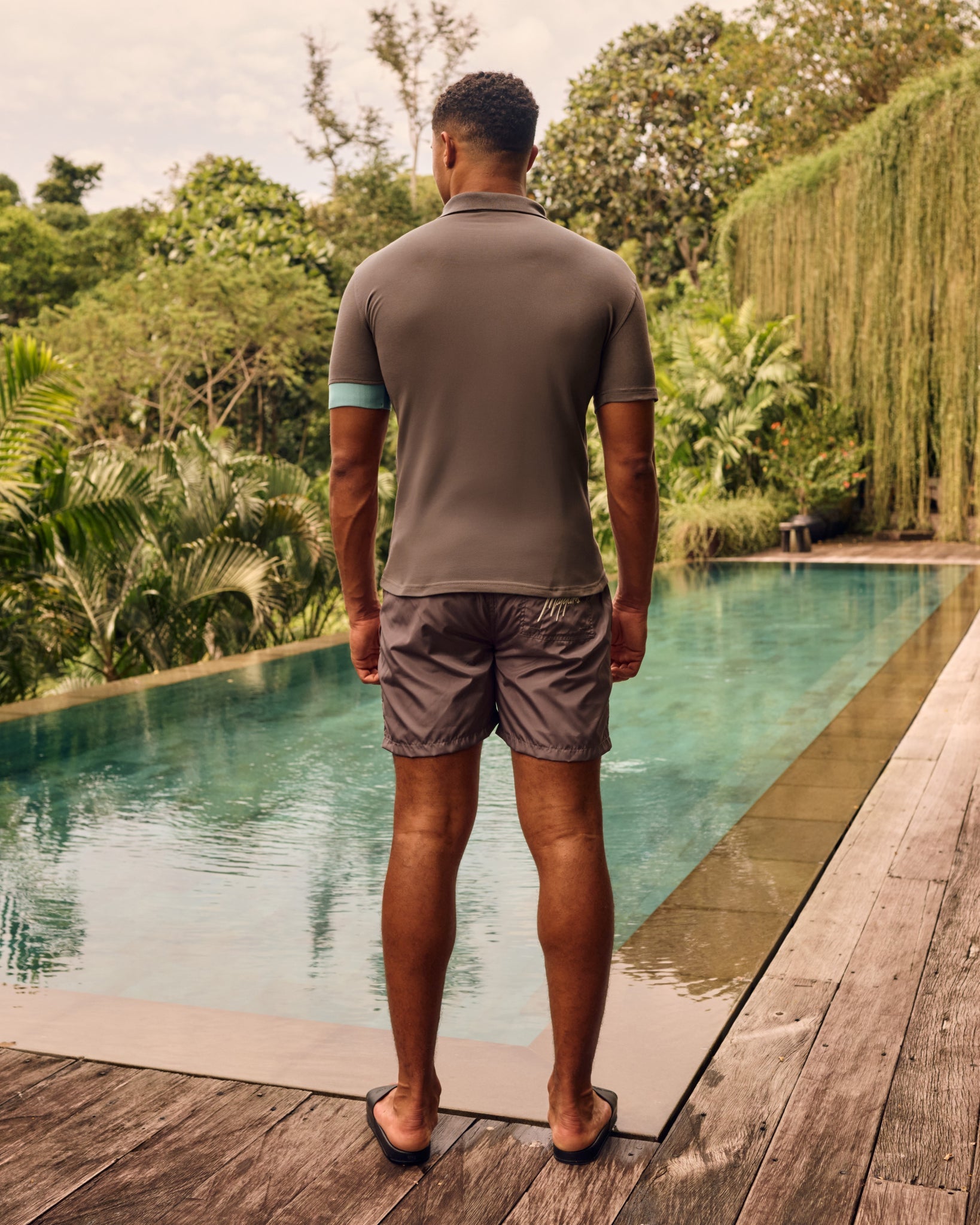 Malelions Men Captain Polo | Stone Brown/Beige