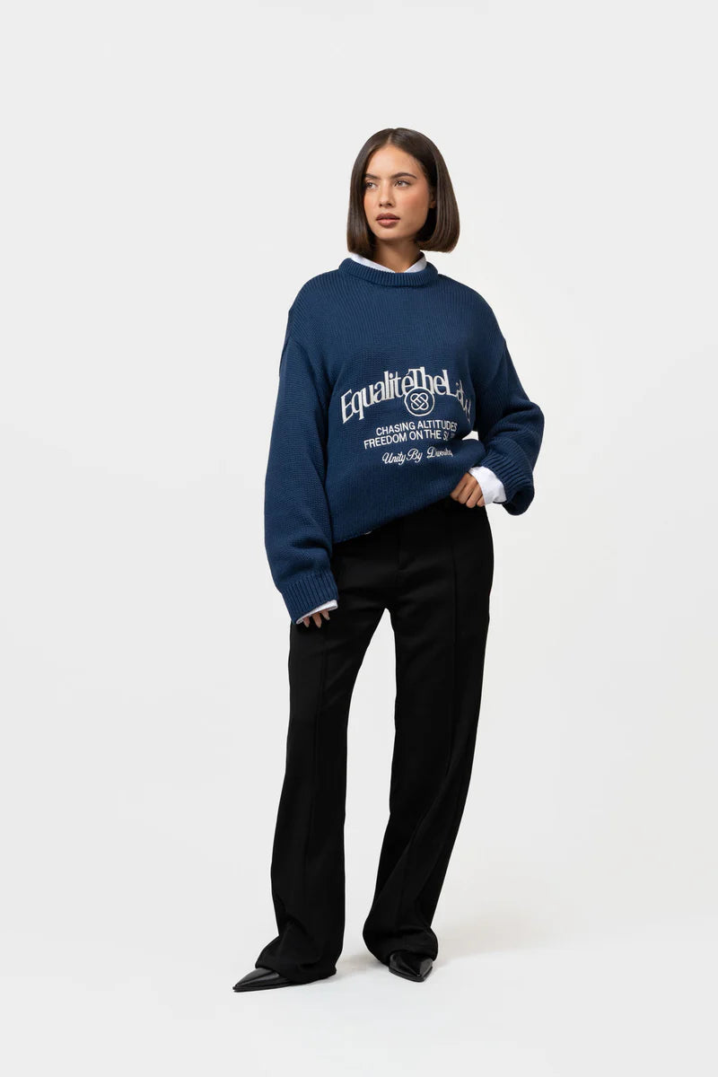 Equalite - IJULES KNIT SWEATER - NAVY