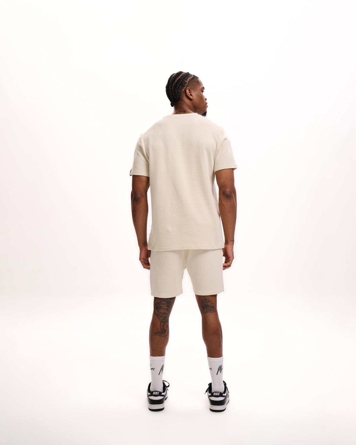 Malelions Men Signature Waffle Short | Beige