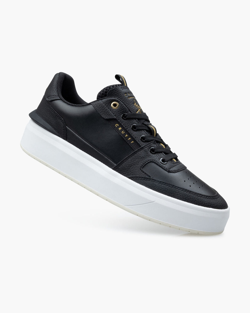 Cruyff - Endorsed Tennis - Black/Gold - Leren sneakers