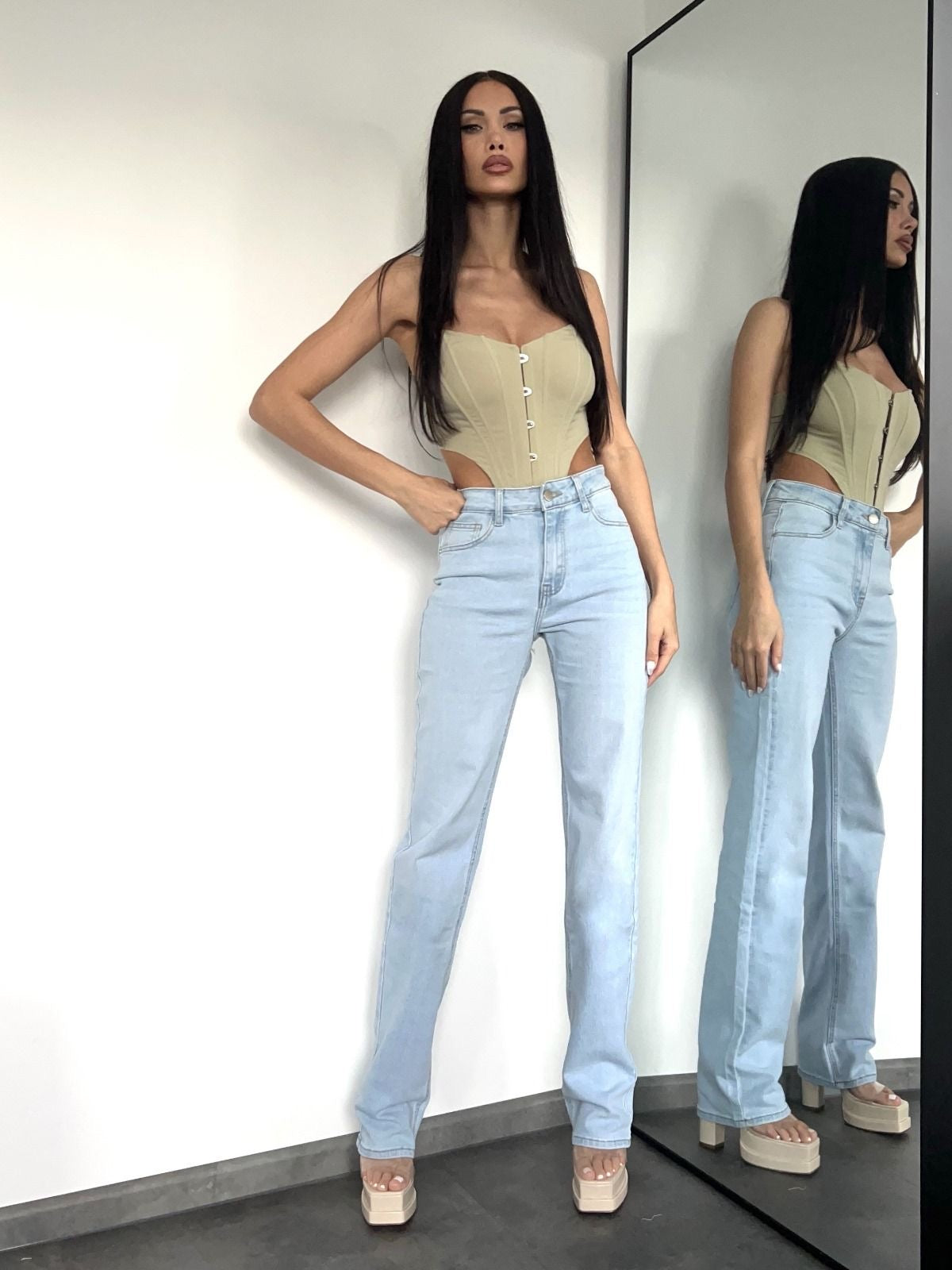 Mid waist straight leg tall - RD2833