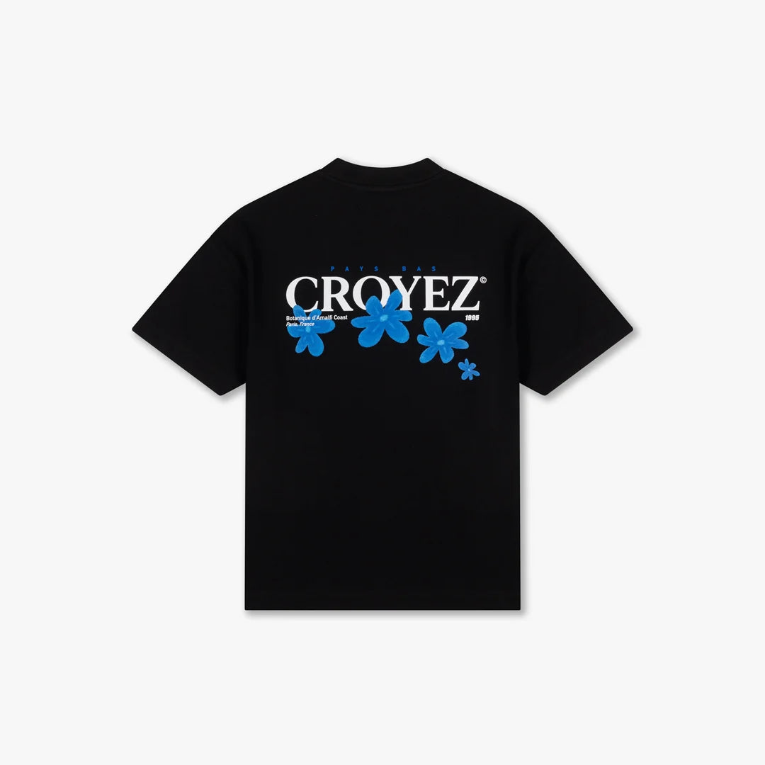 CROYEZ BOTANIQUE T-SHIRT - BLACK/COBALT
