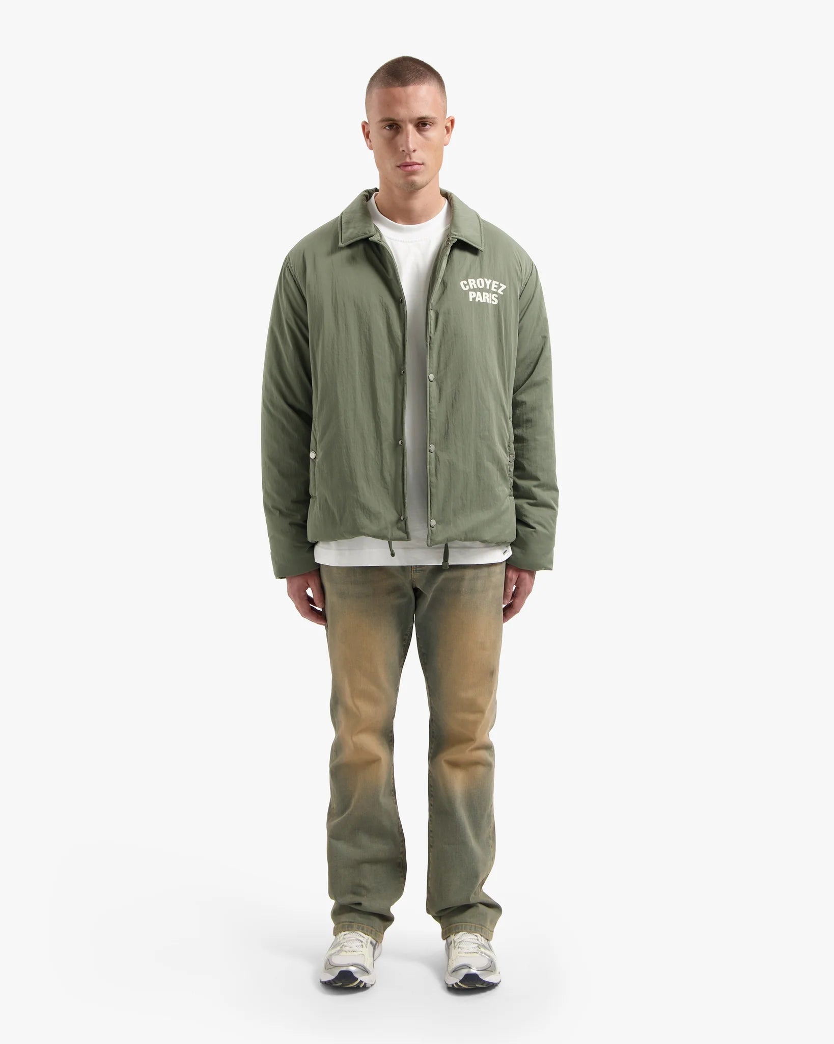 CROYEZ PARIS PADDED COACH JACKET | DUSTY OLIVE