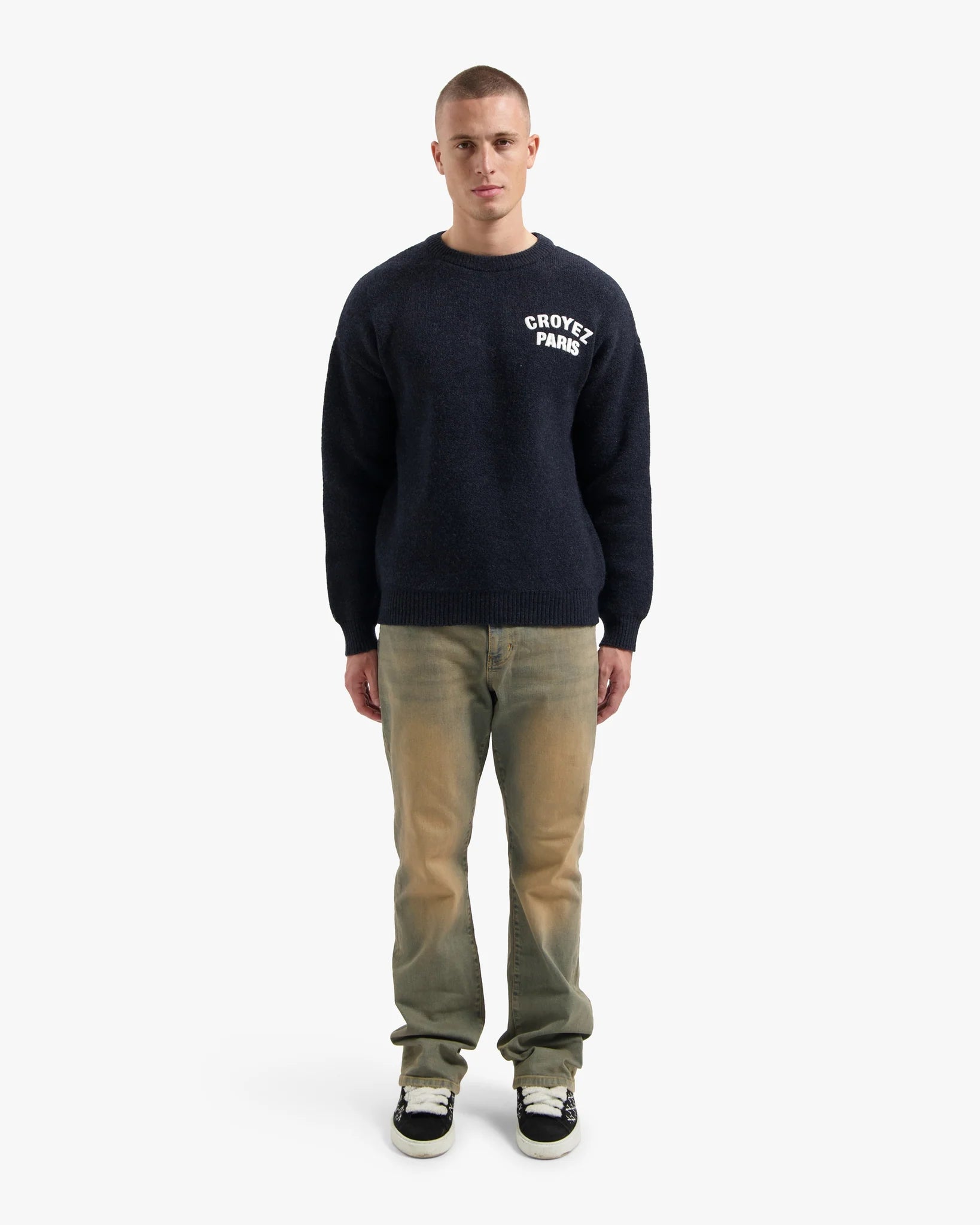 CROYEZ PARIS KNIT SWEATER | NAVY-BLUE