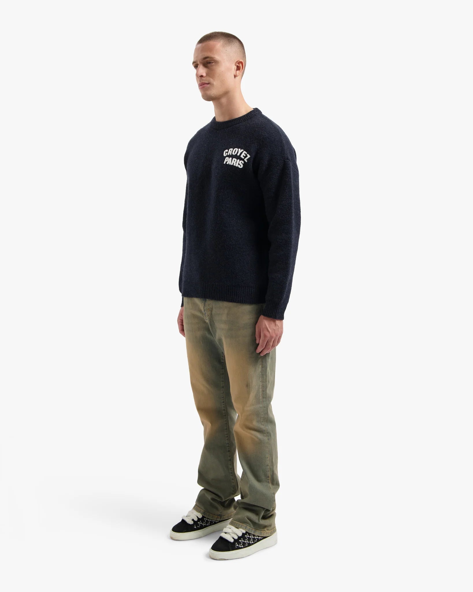 CROYEZ PARIS KNIT SWEATER | NAVY-BLUE