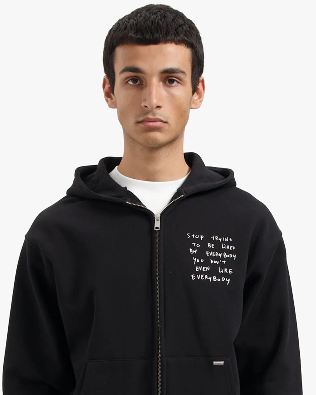CROYEZ LIKED BY EVERYBODY ZIP HOODIE - BLACK