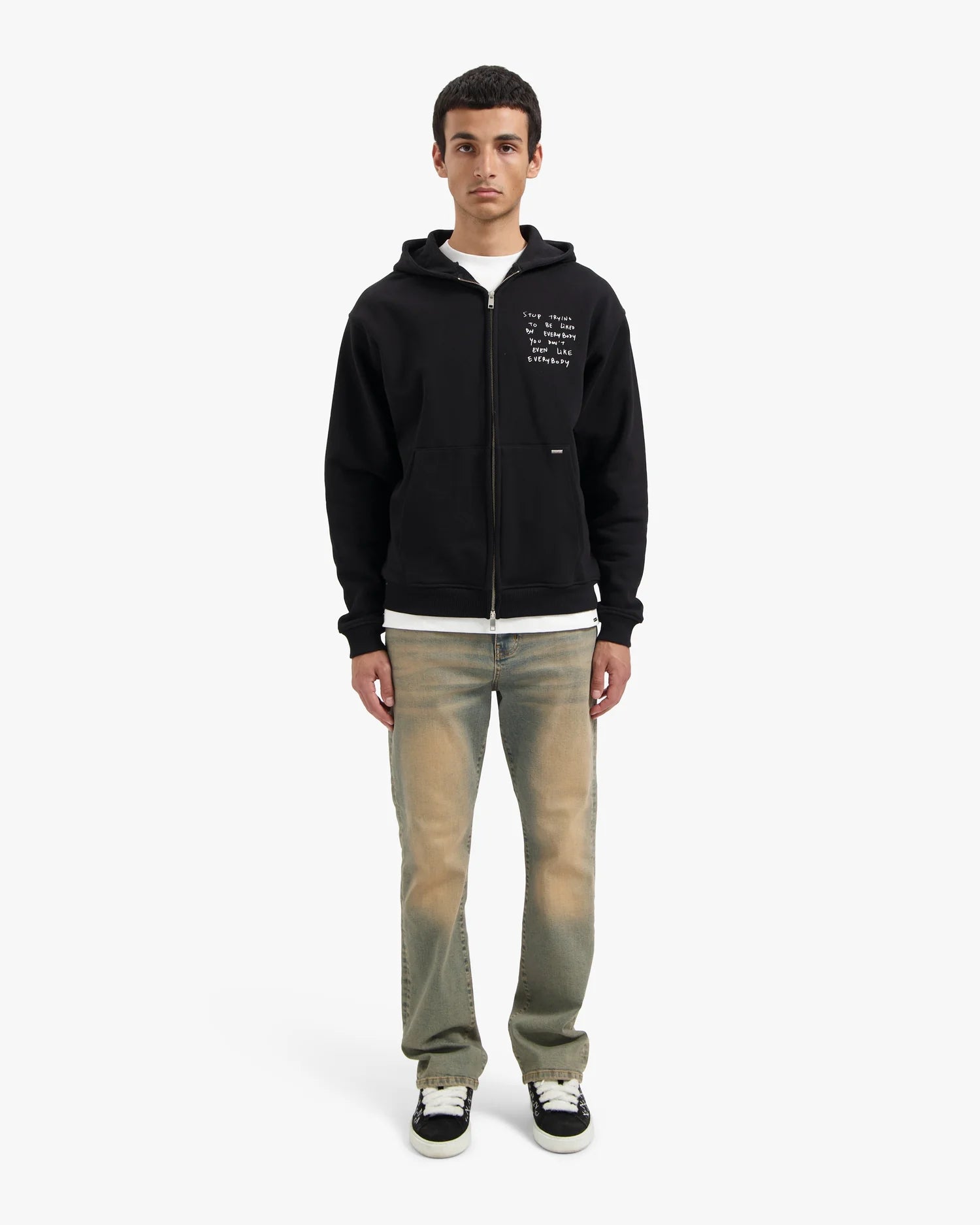 CROYEZ LIKED BY EVERYBODY ZIP HOODIE - BLACK