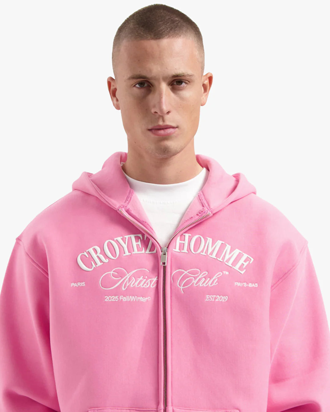 CROYEZ ARTIST CLUB ZIP-HOODIE | PINK