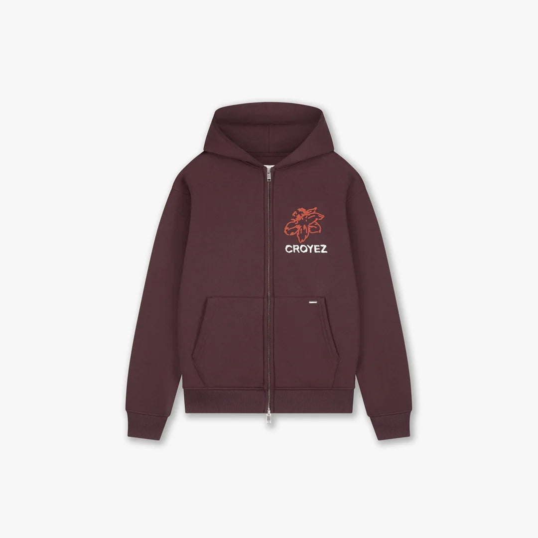 Croyez Gardener Zip Hoodie | Raisin Red