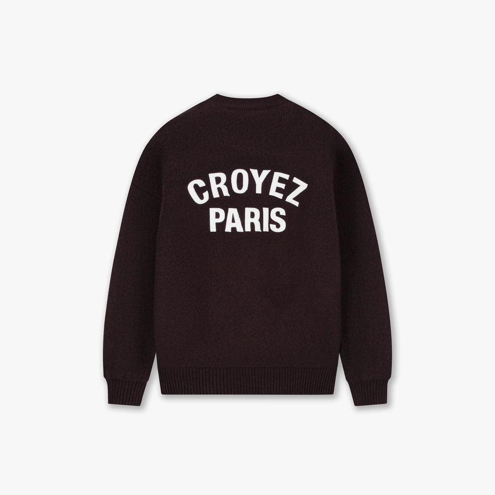 Croyez Paris Knit Sweater Raisin Red – achterzijde
