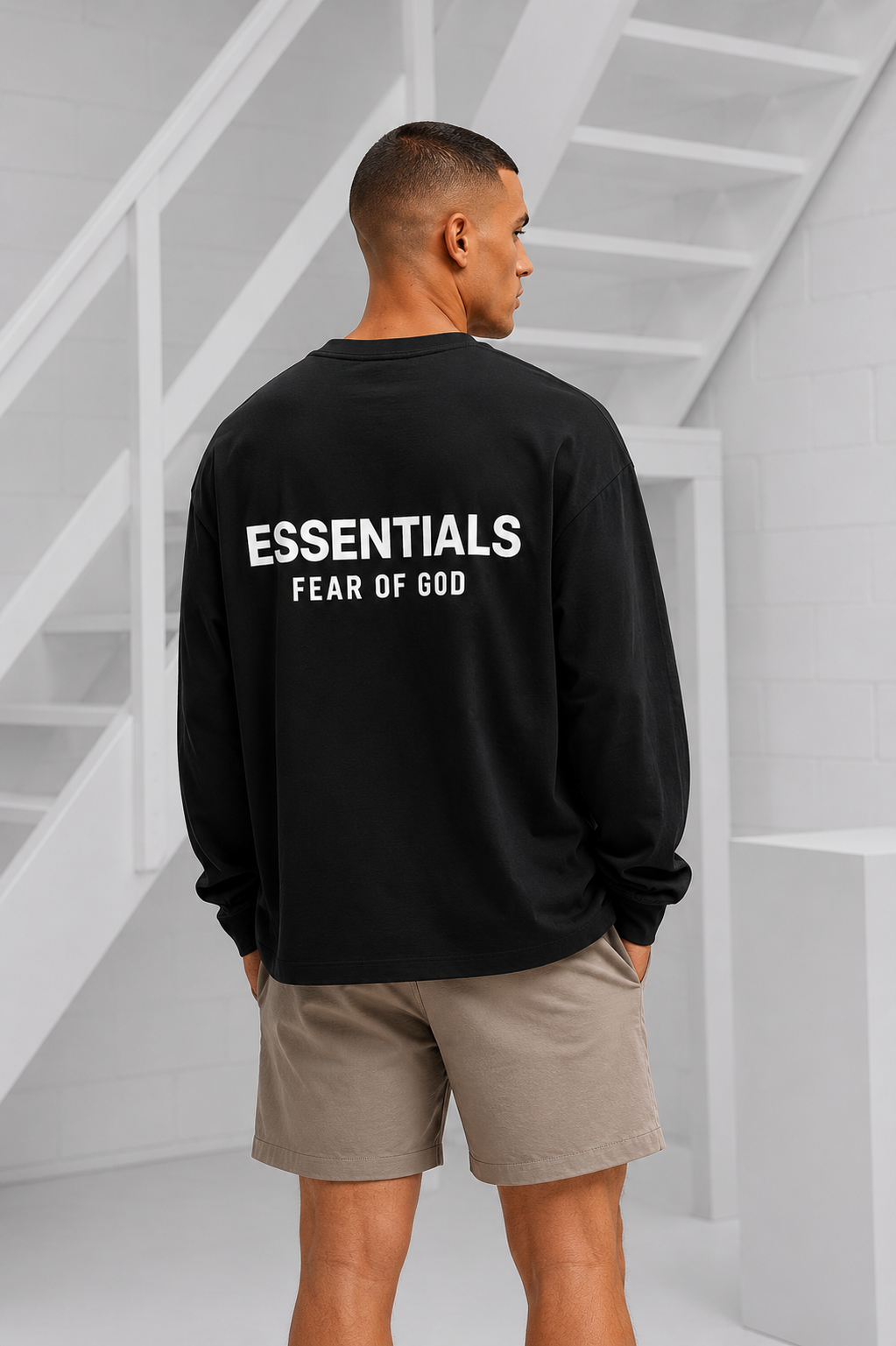 Fear Of God Essentials Longsleeve Heren Zwart