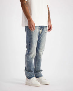 BLACK BANANAS - STRAIGHT STITCHED DENIM - BLUE - Rechte heren spijkerbroek