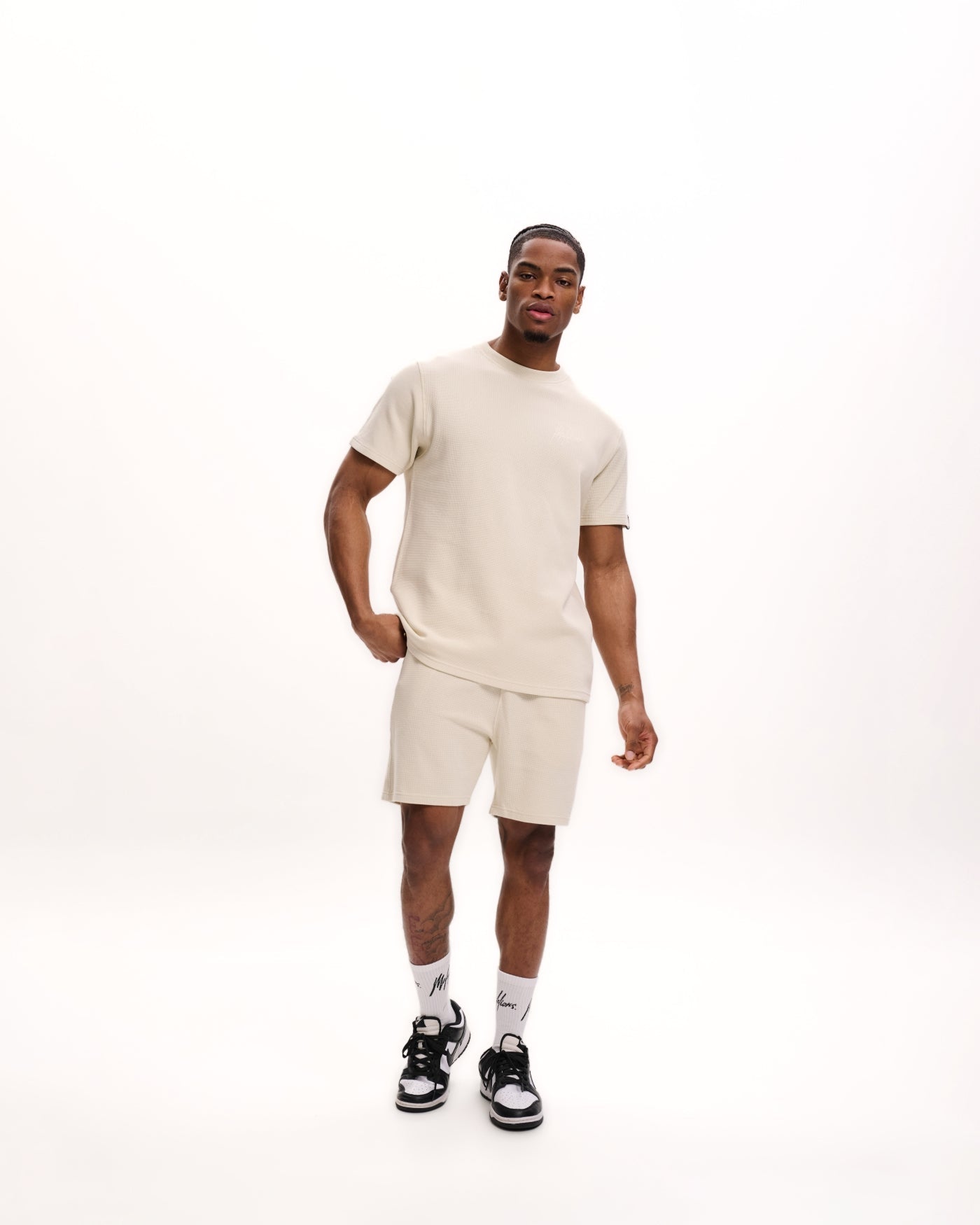 Malelions Men Signature Waffle Short | Beige