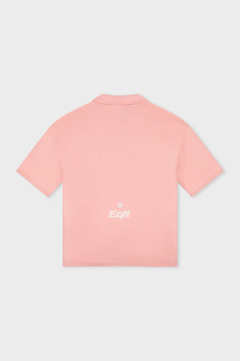 KNIT POLO PINK