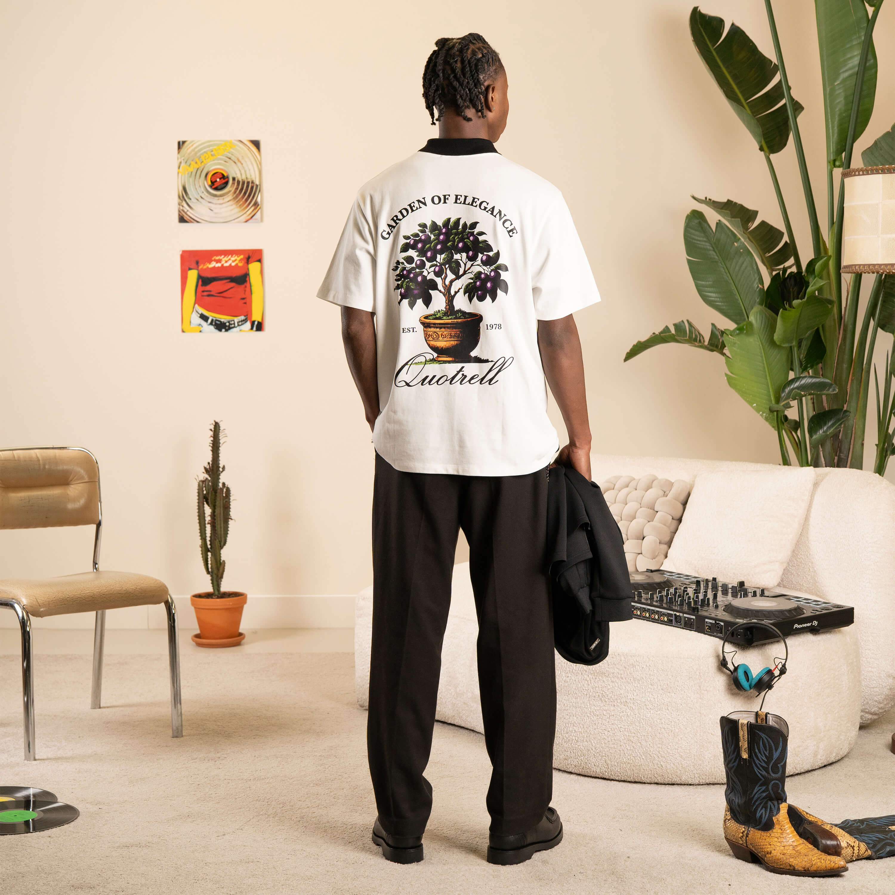 DAMSON TEE | WHITE/BLACK