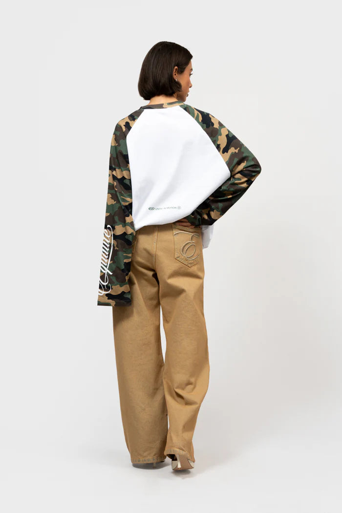 JETT RAGLAN LONGSLEEVE TEE OFF-WHITE & CAMO
