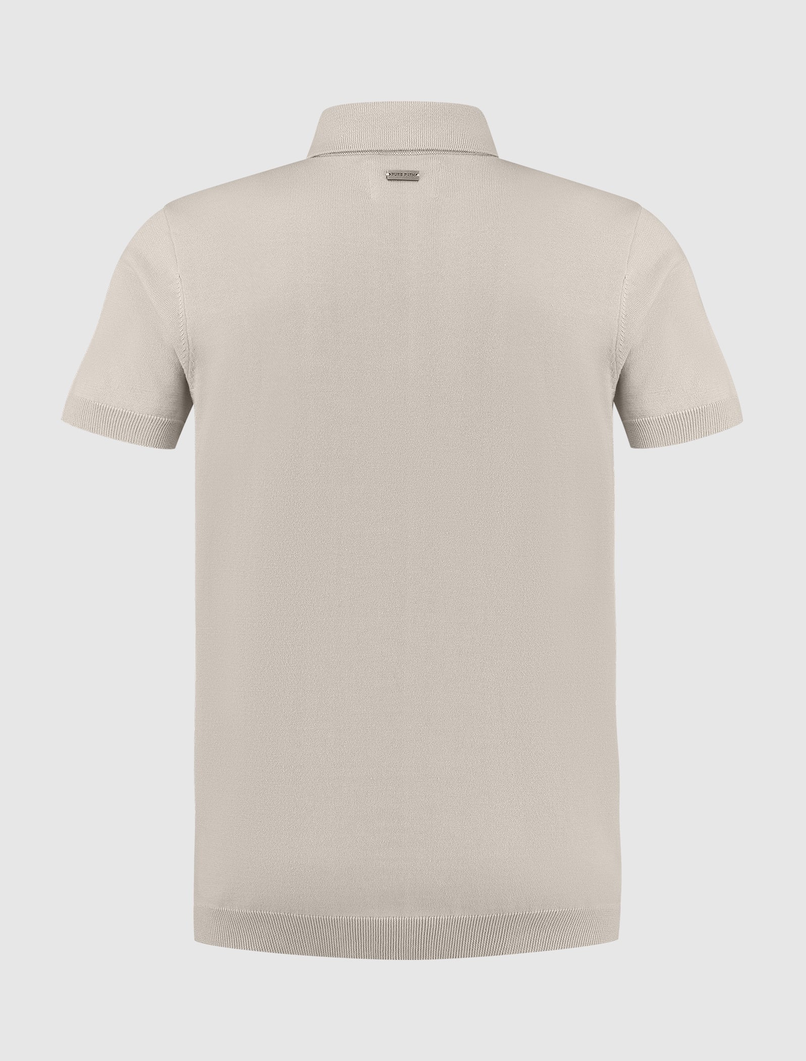 PURE PATH ESSENTIAL KNITWEAR POLO SAND
