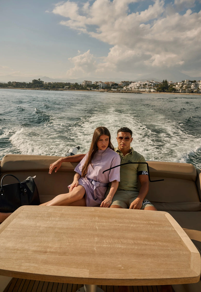 MALELIONS MEN CAPTAIN POLO - LIGHT SAGE/BLACK