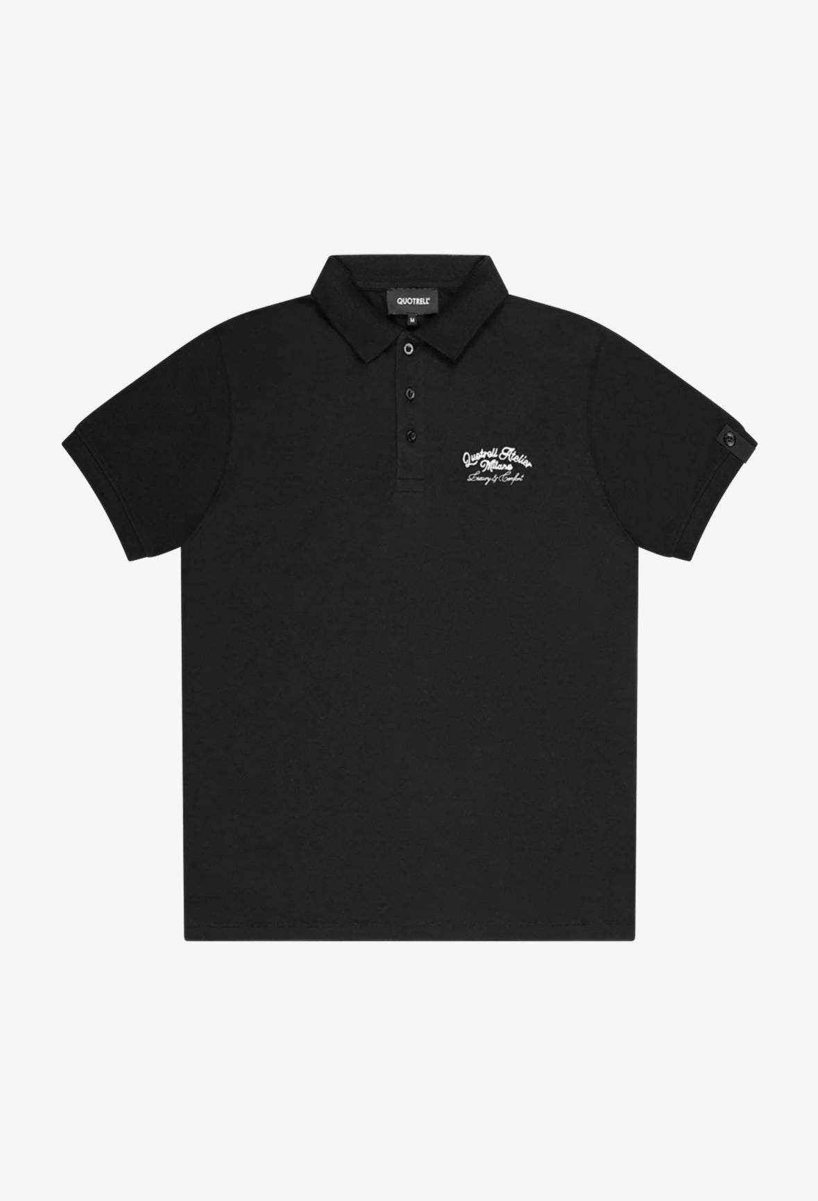 QUOTRELL ATELIER MILANO CHAIN POLO | BLACK/WHITE
