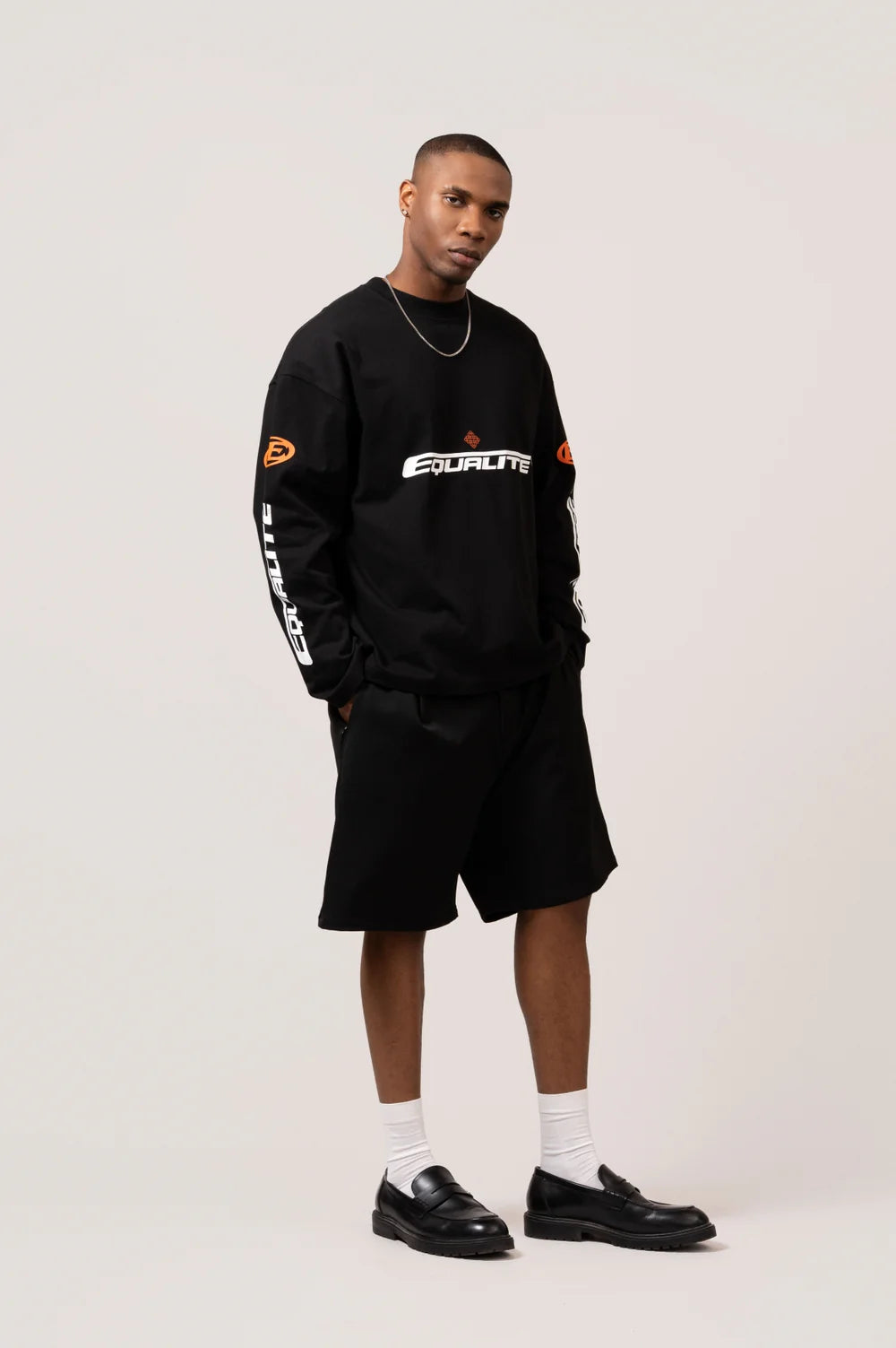 ADRENALINE LONGSLEEVE TEE BLACK & ORANGE