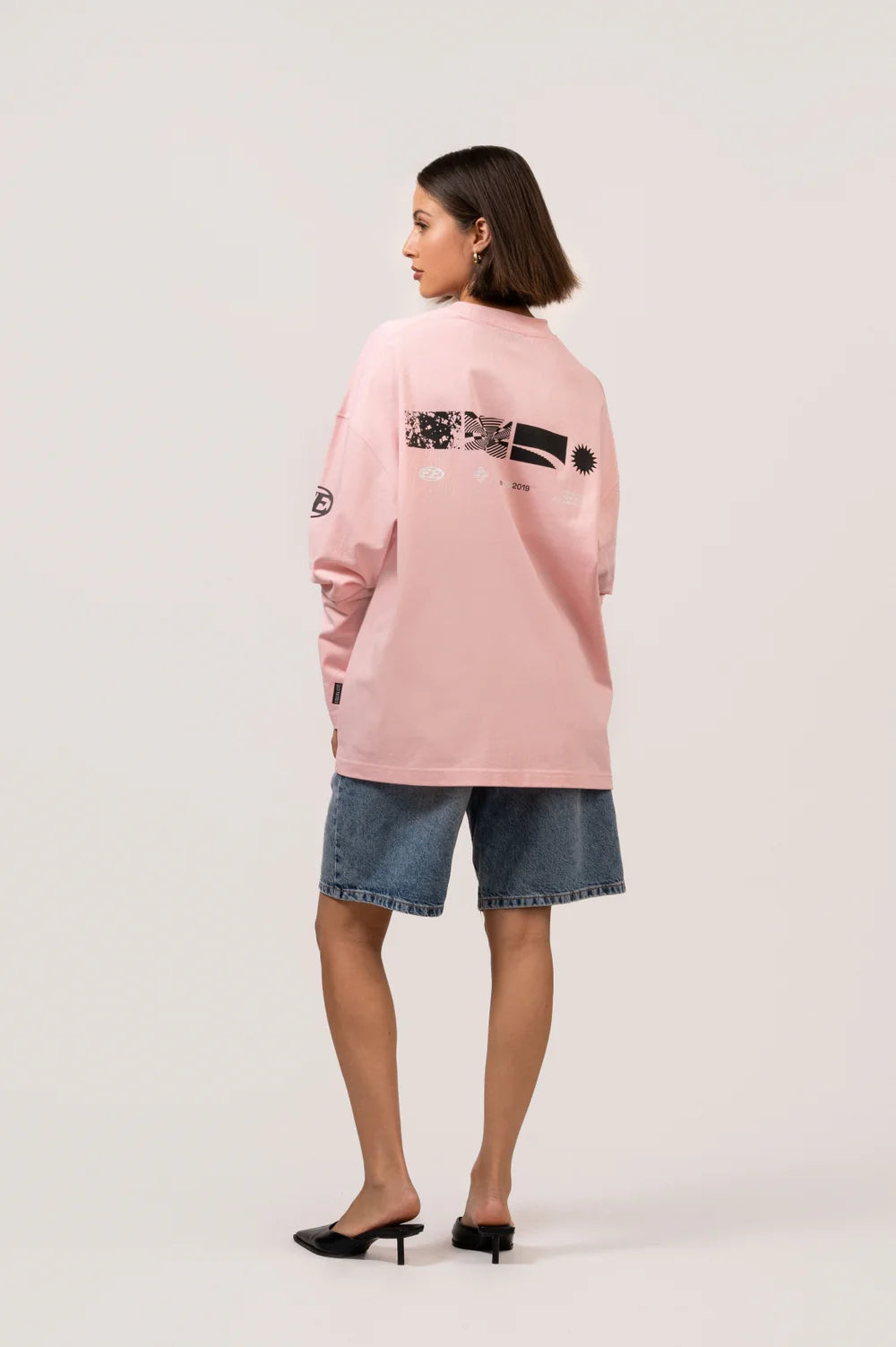 ADRENALINE LONGSLEEVE TEE PINK & BLACK