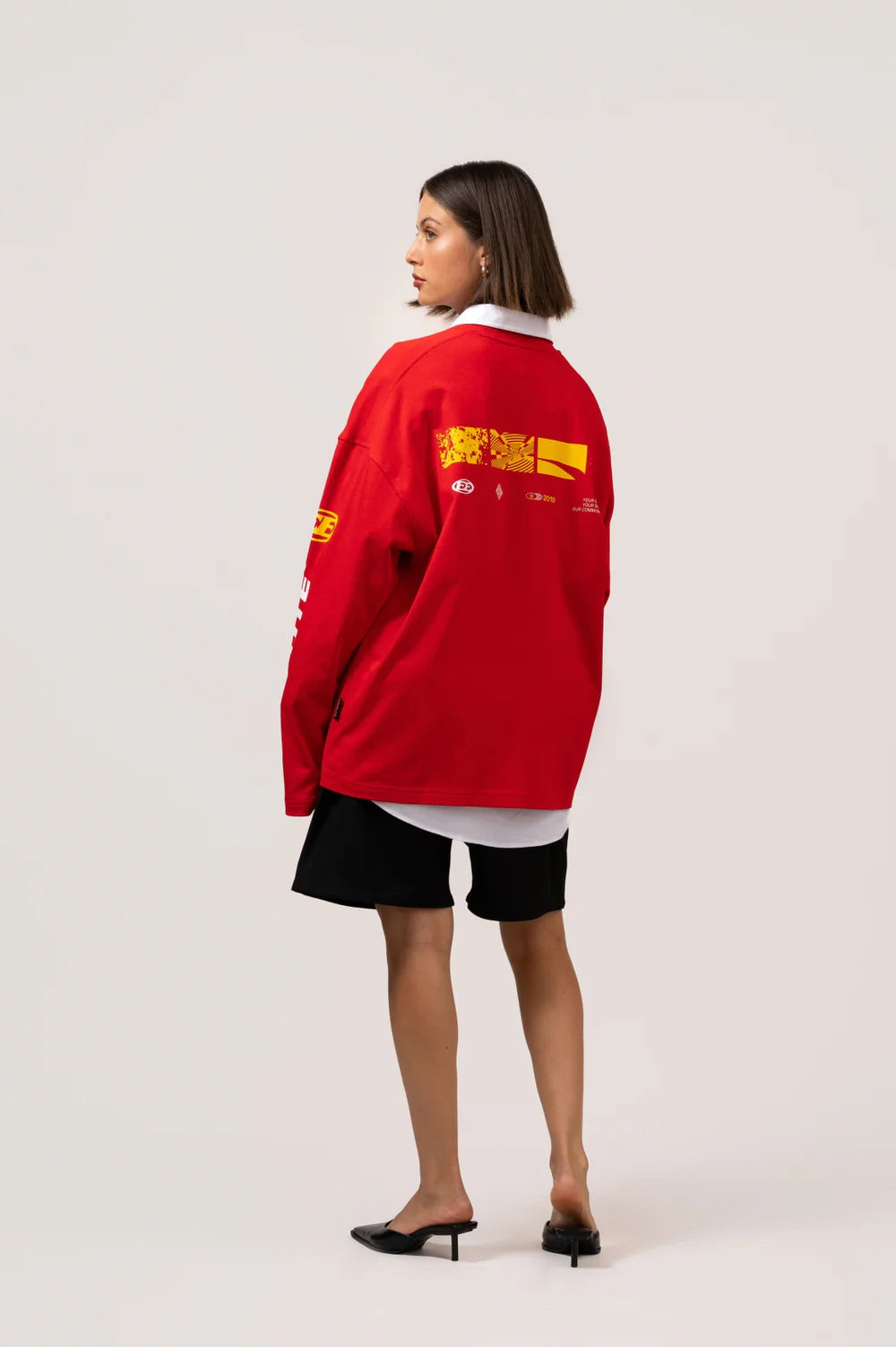 ADRENALINE LONGSLEEVE TEE RED & YELLOW