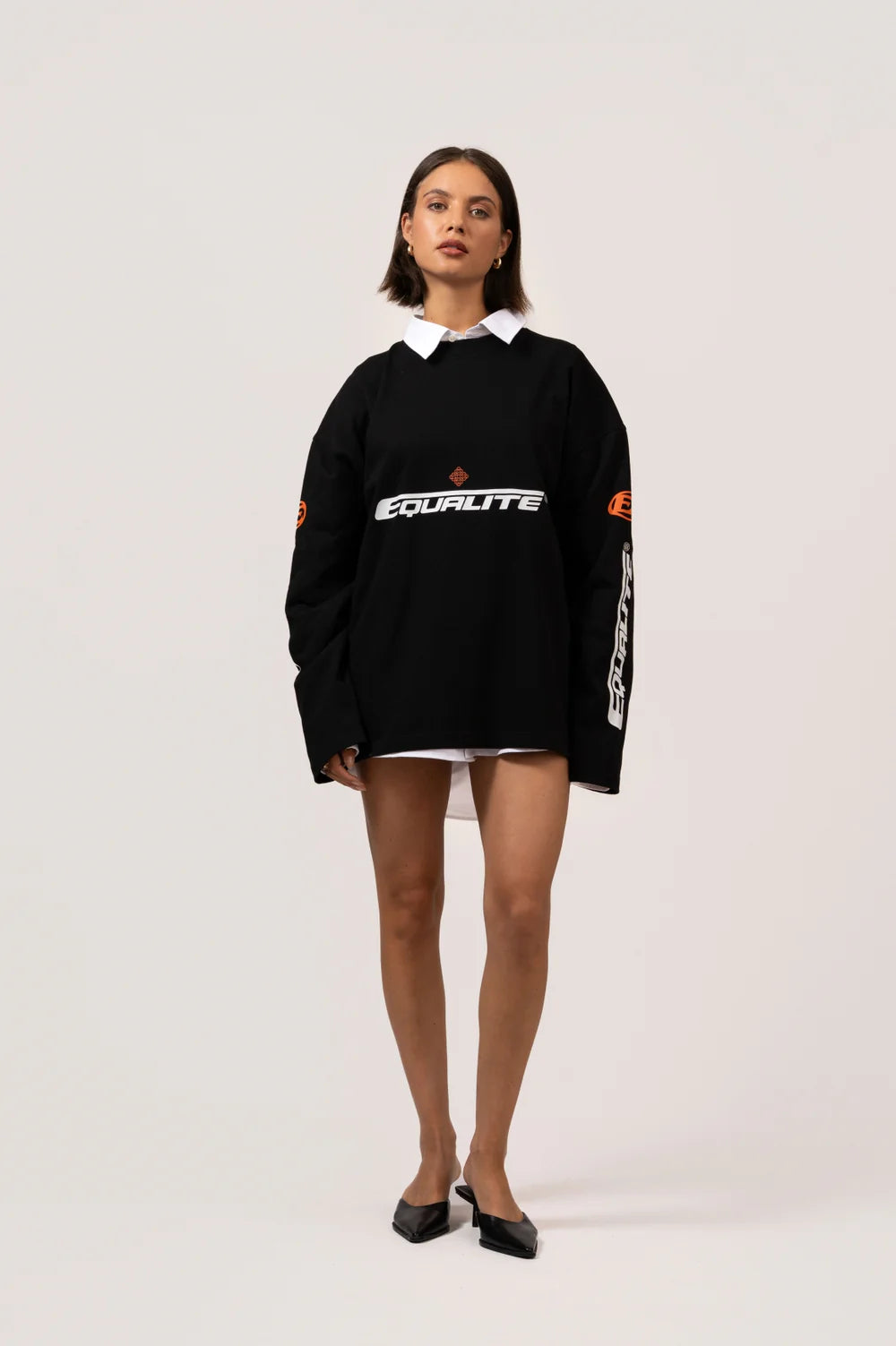ADRENALINE LONGSLEEVE TEE BLACK & ORANGE