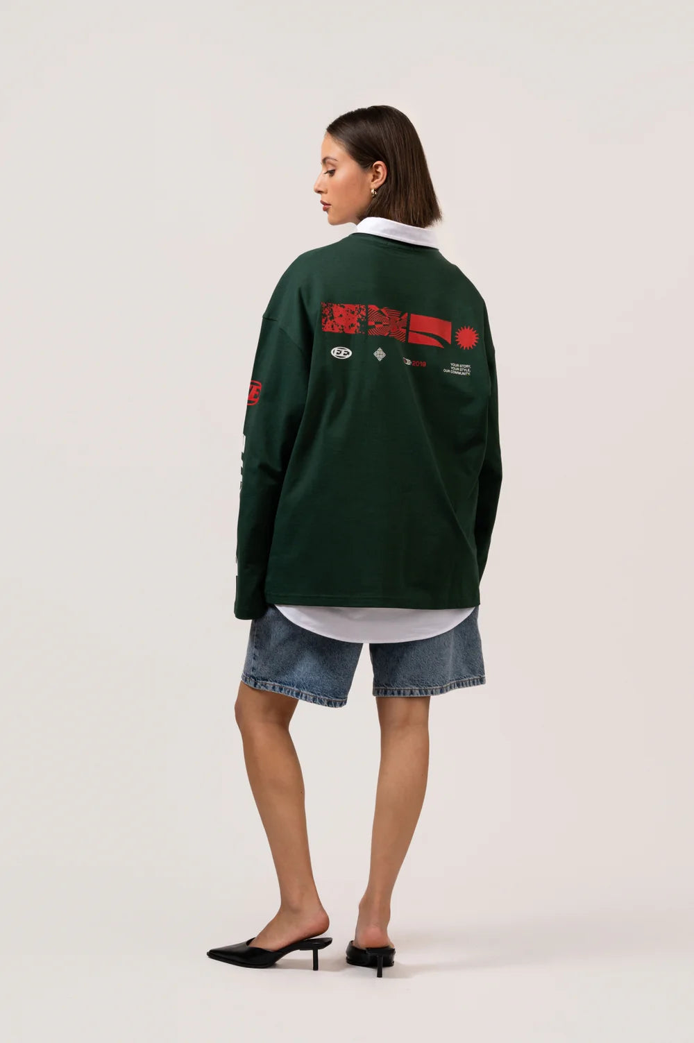 ADRENALINE LONGSLEEVE TEE GREEN & RED