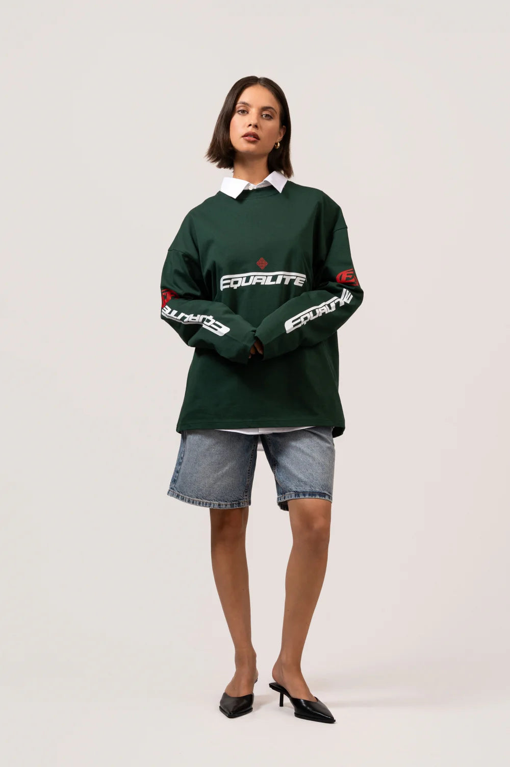 ADRENALINE LONGSLEEVE TEE GREEN & RED