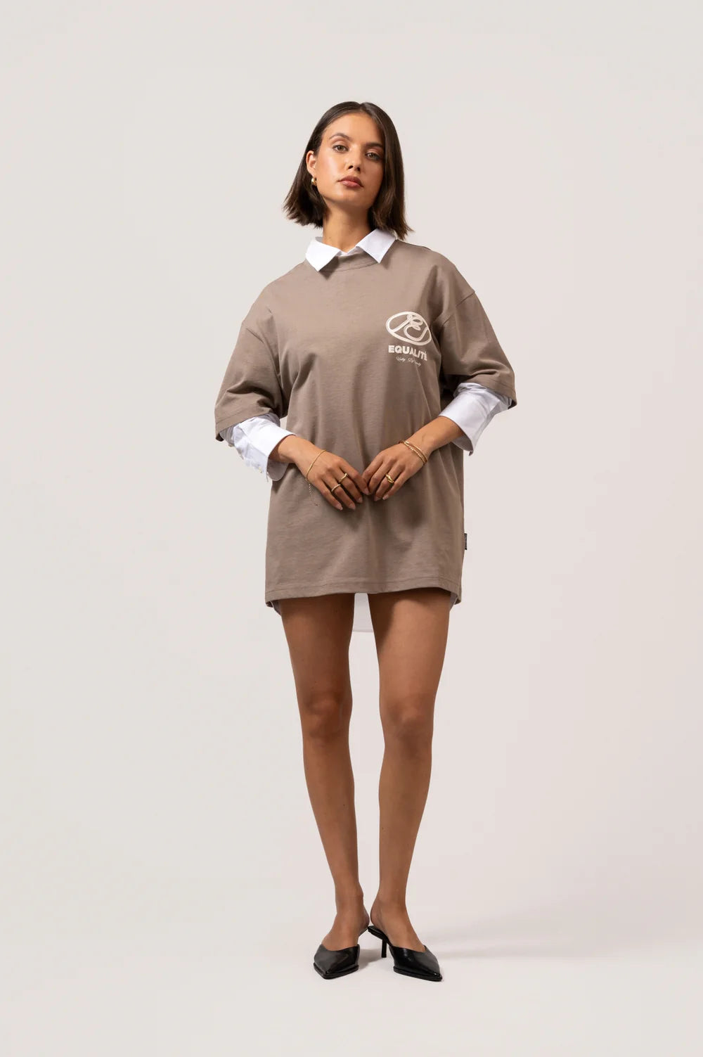 ARID OVERSIZED TEE TAUPE