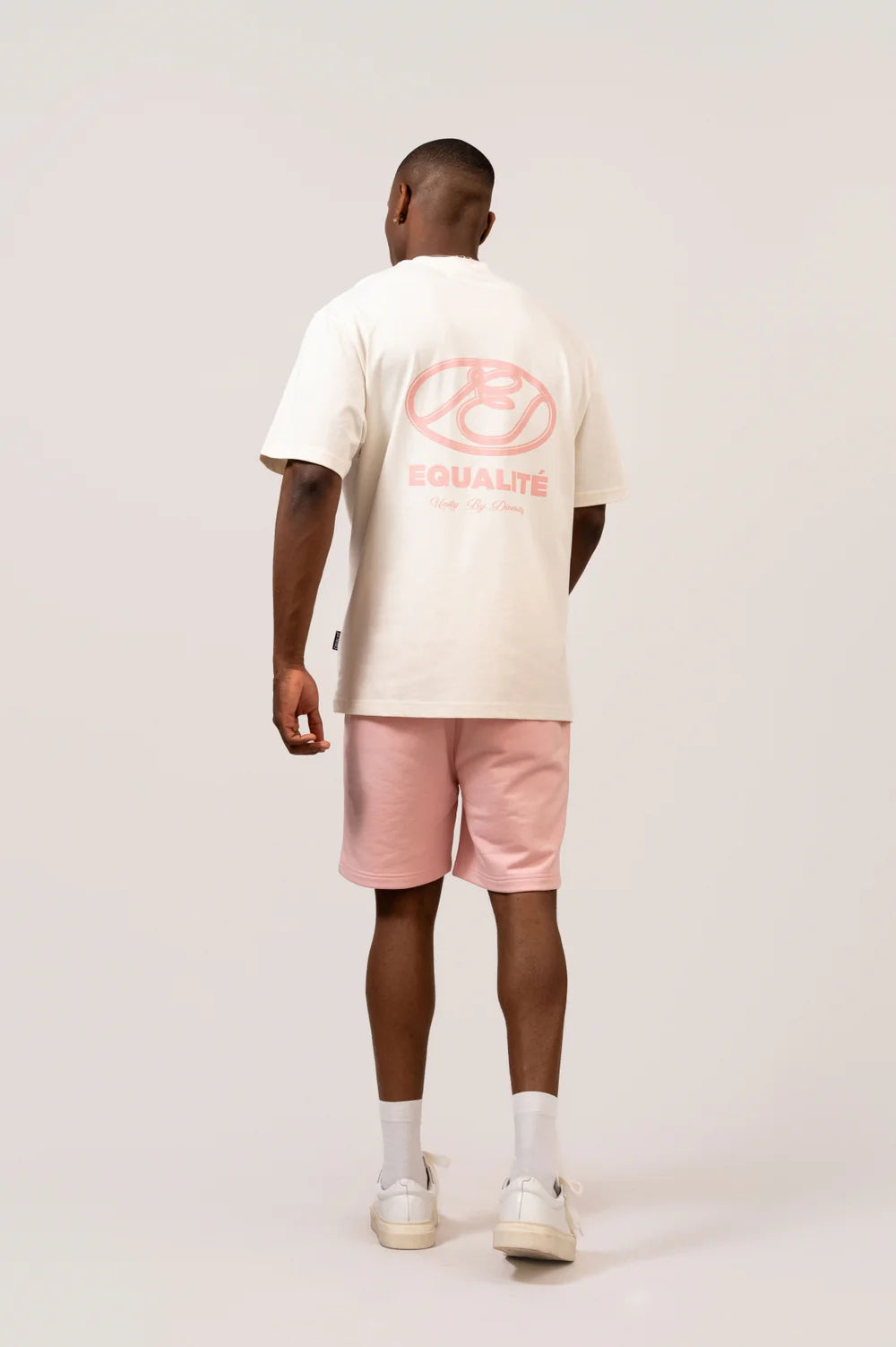 ARID OVERSIZED TEE OFF-WHITE & PINK