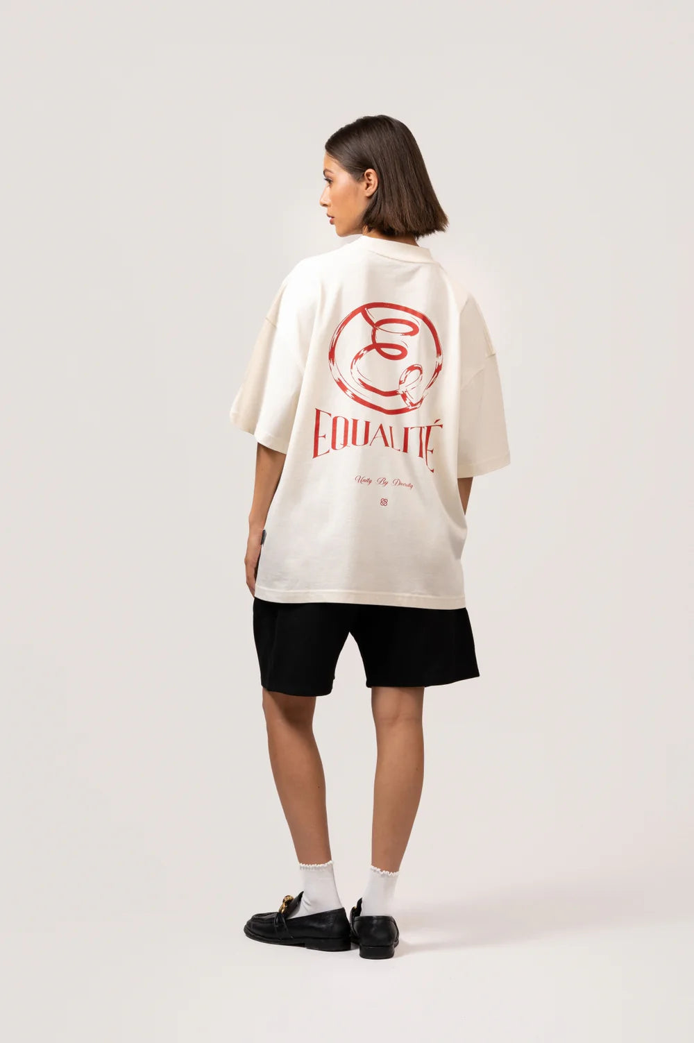 CHLOÉ BOXY TEE OFF-WHITE & RED
