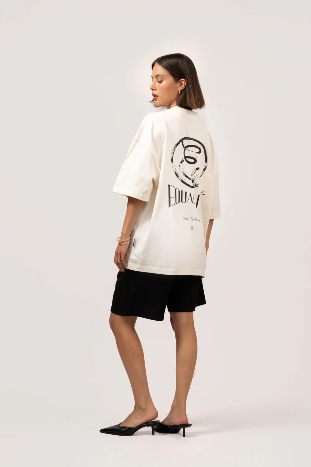 CHLOÉ BOXY TEE OFF-WHITE & BLACK