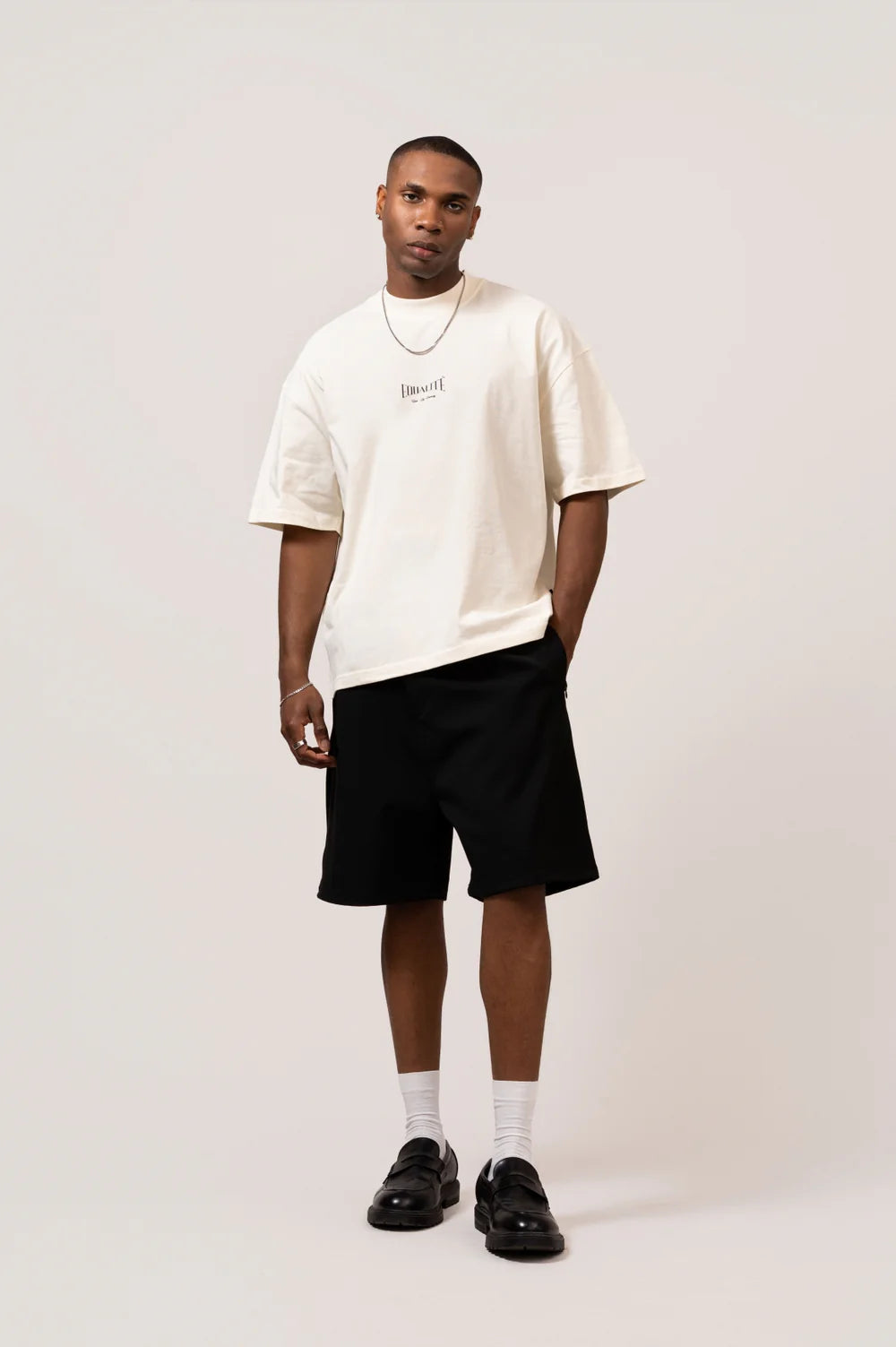 CHLOÉ BOXY TEE OFF-WHITE & BLACK