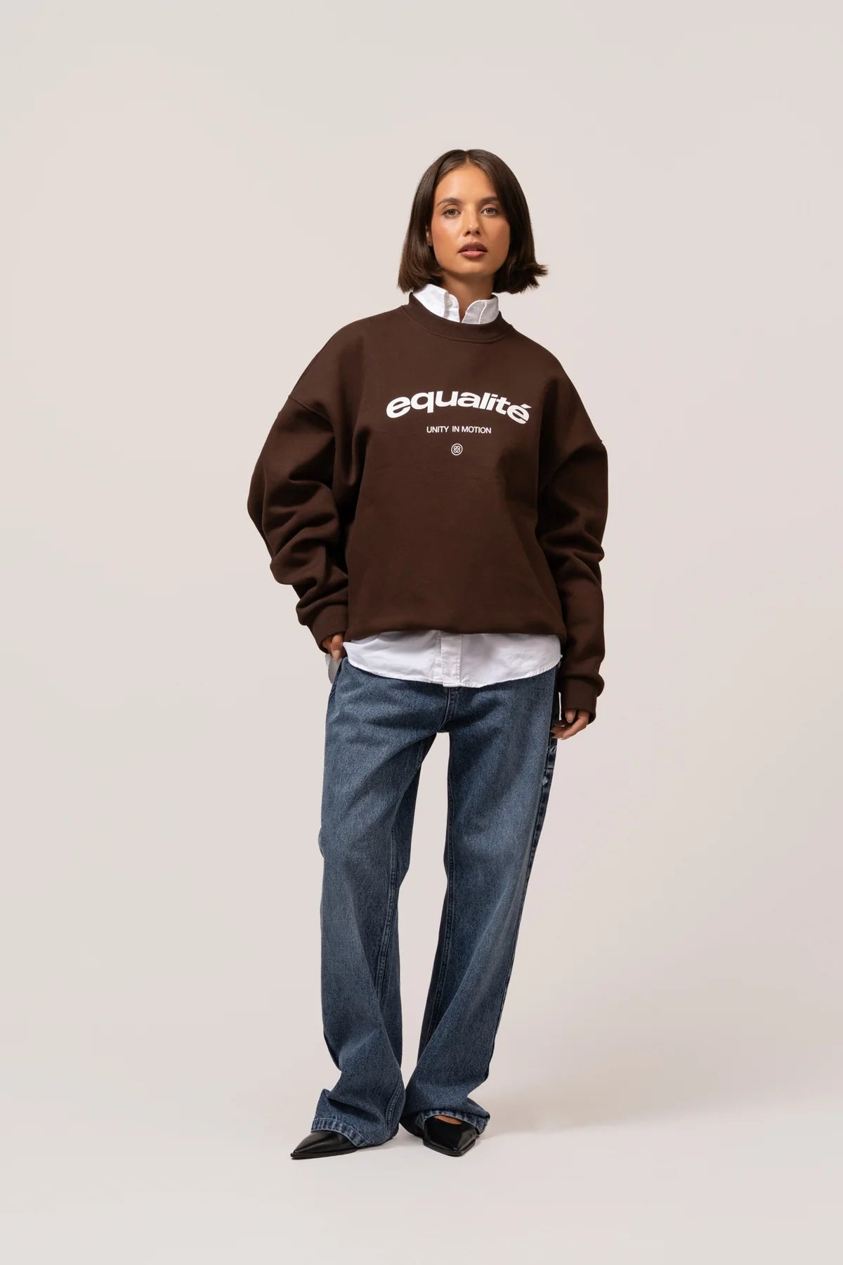CELESTE OVERSIZED SWEATER BROWN