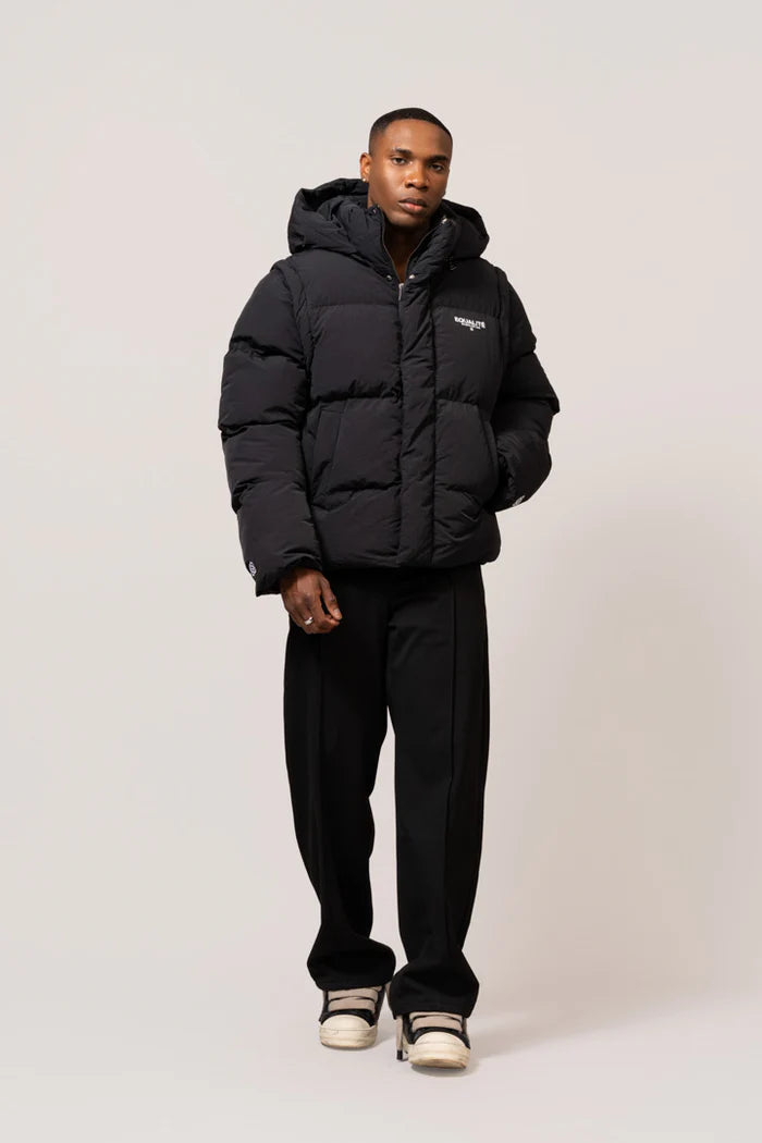 SOCIETÉ 2 IN 1 PUFFER JACKET BLACK