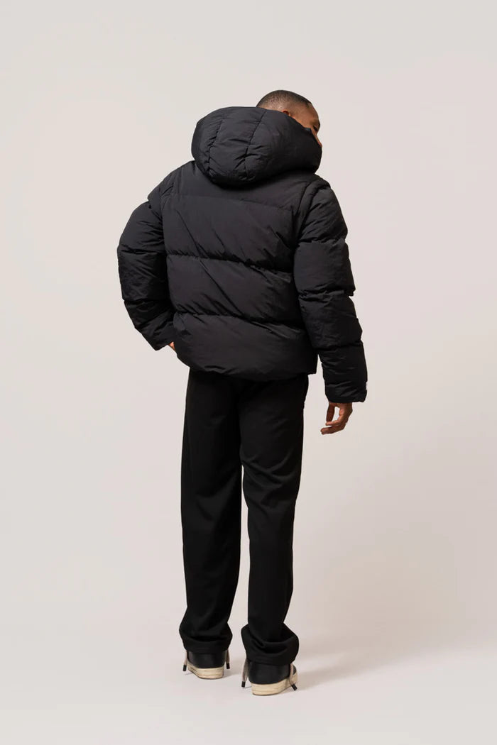SOCIETÉ 2 IN 1 PUFFER JACKET BLACK