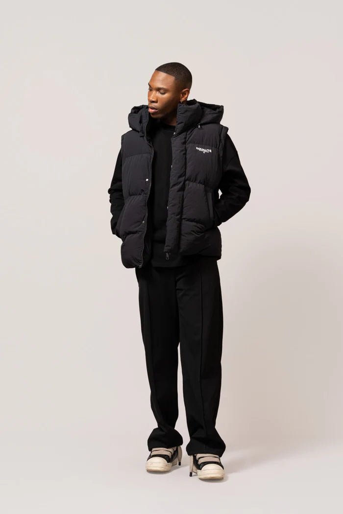 SOCIETÉ 2 IN 1 PUFFER JACKET BLACK