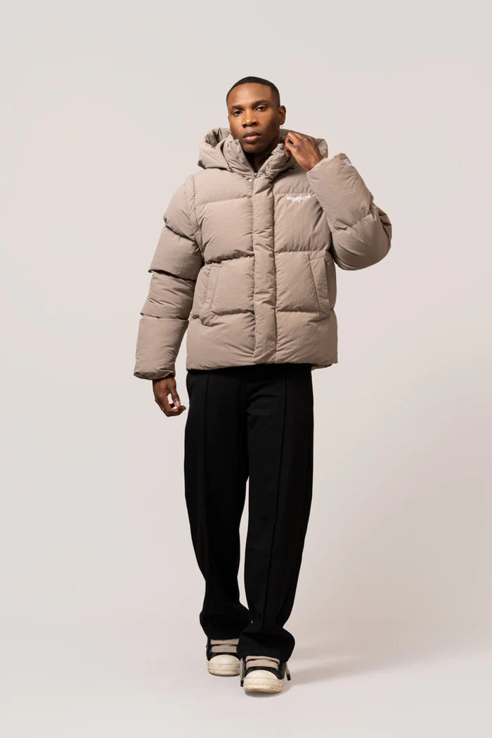 SOCIETÉ 2 IN 1 PUFFER JACKET TAUPE