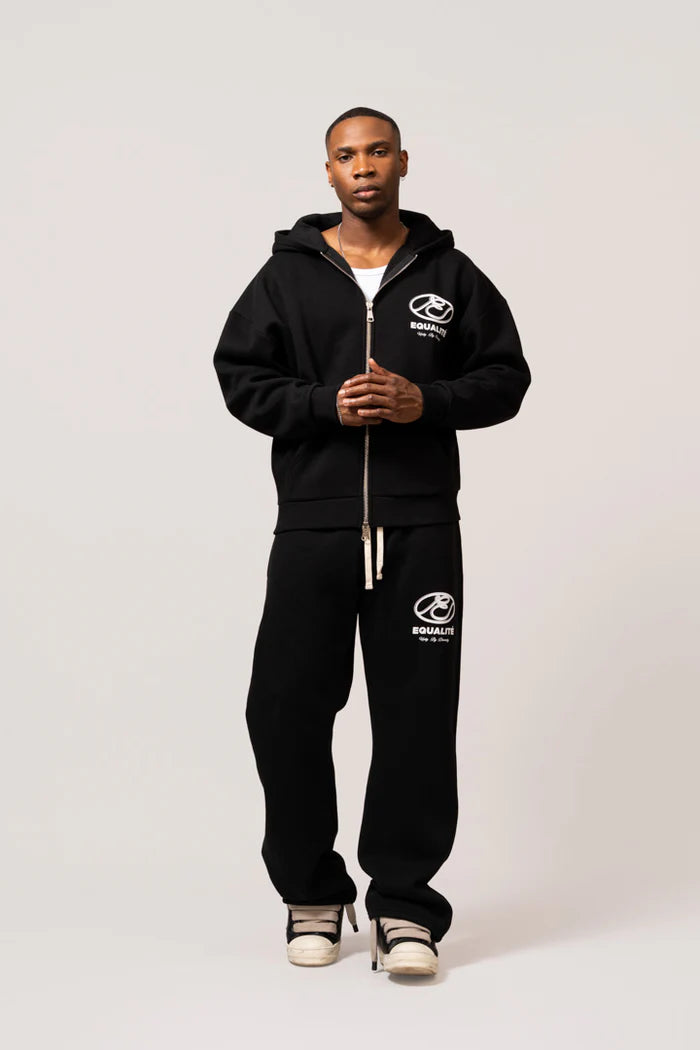 ARID OVERSIZED FULL ZIP HOODIE BLACK