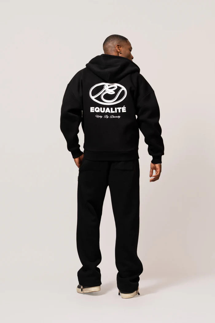 ARID OVERSIZED FULL ZIP HOODIE BLACK