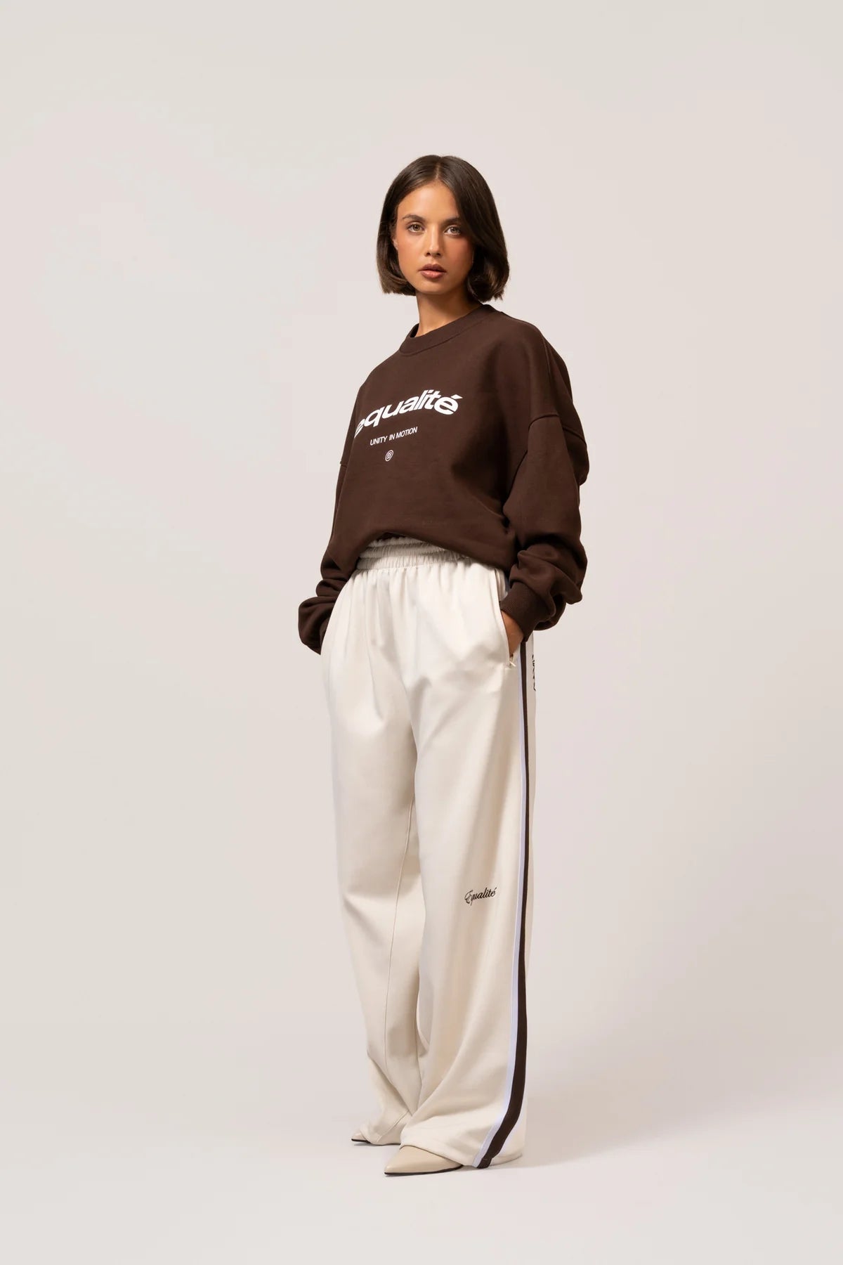 TRACKPANTS OFF-WHITE & BROWN