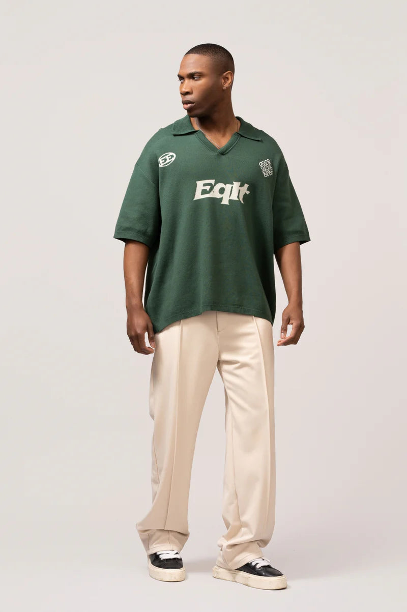 KNIT POLO GREEN