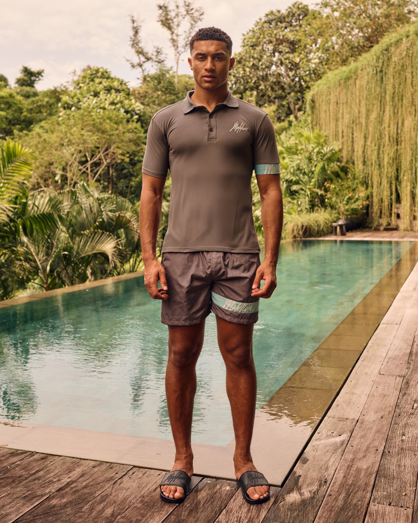 Malelions Men Captain Polo | Stone Brown/Beige