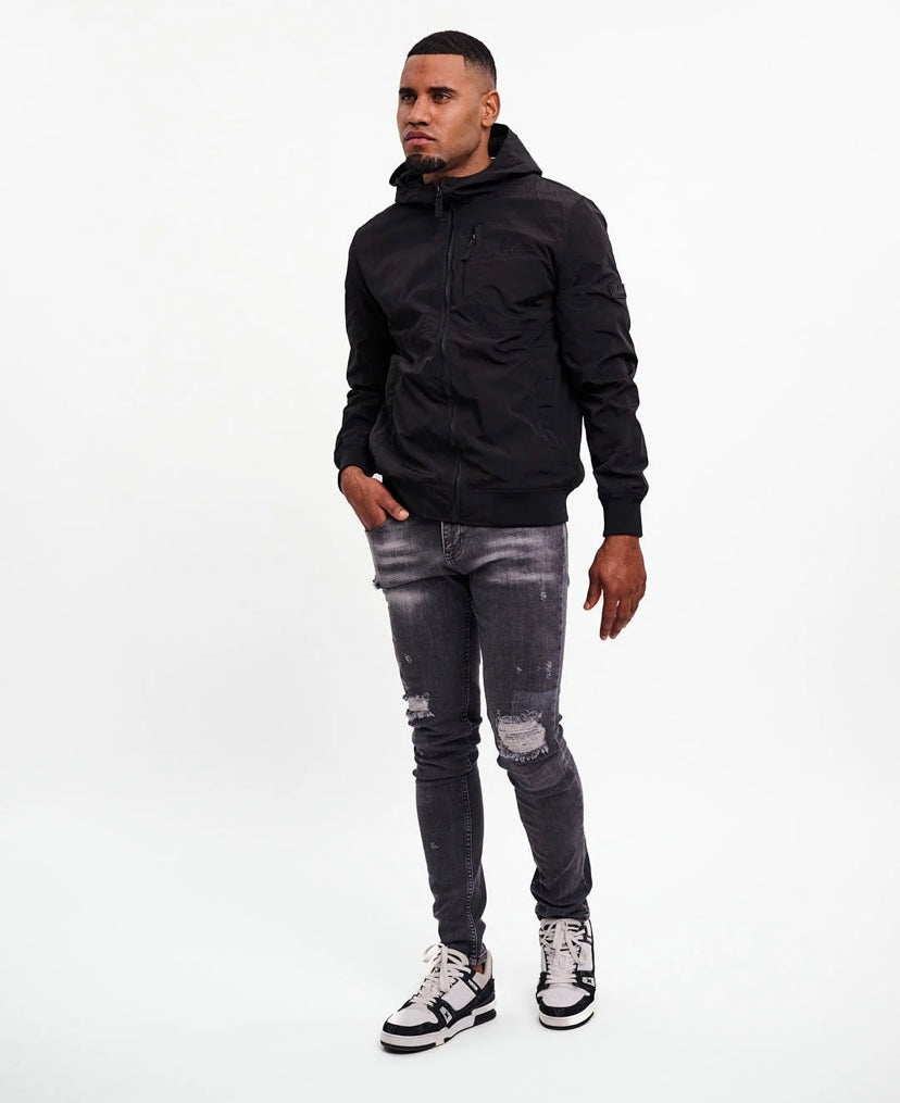 MALELIONS MEN CRINKLE JACKET - BLACK